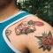 shoulder old school tattoo