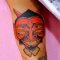 devil face tattoo